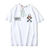 Off White T Shirt Mickey Mouse Off T Shirt Ow Short Sleeve Cartoon Printed Round Neck Male And Female Couples Wear Base Shirt Half Sleeve Tshirt Owt