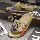 Mens Slide Slippers Men'S Slippers One-Word Sandals Home Shoes