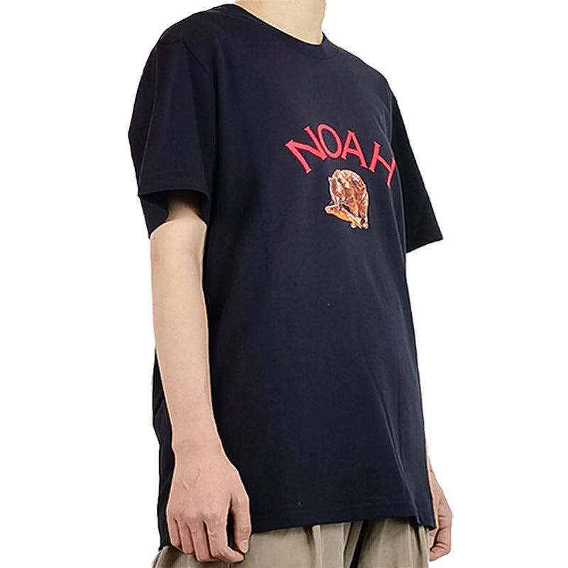 Noah T Shirt Noah Torch Brown Bear Loose Crew Neck Casual Cotton