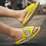 Mens Slide Outdoor Slippers Men'S Sesame Street Sports Platform Sponge Baby Funny Student Plus Size Slippers