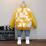 Toddler Boys Jackets Boys' Coat Handsome Baseball Uniform Spring And Autumn