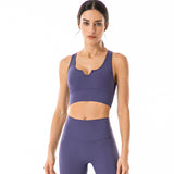 Underwear for Sweating V-Neckline Shockproof Push-up Workout Yoga Vest