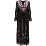 Beth Dutton Bohemian Dress Winter Autumn Midi Dresses Embroidered Dress Maxi Dress