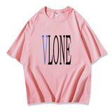 Vlone T Shirts Summer Men'S Printed Casual Short Sleeve