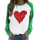 Valentine's Day T Shirt Fall Graffiti Printing Women's Top