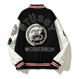 Cardigan Baseball Jacket 80 Digital Embroidery Thickening Baseball Uniform Cardigan Jacket