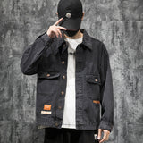 Men Denim Jackets Japanese Versatile Denim Jacket Loose