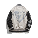 Valentine's Day Jacket Love Puff Print Baseball Jacket