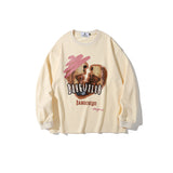 Man Fall Outfits Long-Sleeved T-shirt Men and Women Loose Autumn and Winter Hip Hop Casual