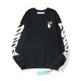 Off White Sweatshirts Graffiti Splash Arrow Printed Crew Neck Sweatshirt Autumn And Winter