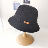 Women Bucket Hat Twist Decorative Breathable Fisherman Bowler Hat