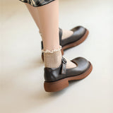 Mary Jane Shoes Autumn And Winter Style Black Jk Uniform Shoes Women
