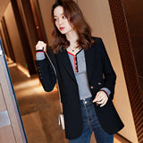 Interview Suit Women's Brown Blazer Women's Spring and Autumn Leisure Dress