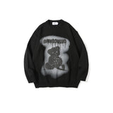 Man Fall Outfit Vintage Cartoon Dinosaur Brocade Sweater Men's and Women's Knitwear