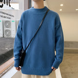 Men's Sweatshirt Fall Winter Men Sweater Solid Color plus Size Men's Clothing Men's Loose