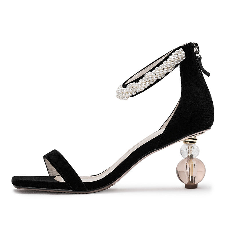 Nude Low Block Heel Word with Chunky Heel