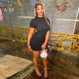 Music Festivals Rave Outfits Dress Summer Women's Clothing Fashion Backless round Neck Short Sleeve