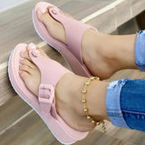 Women Open Toe Sandals Flats Summer Flat Heel Beach Low-Top Slippers