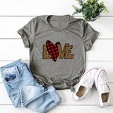 Valentine 'S Day T Shirts Couples Top Short Sleeve T-shirt For Women