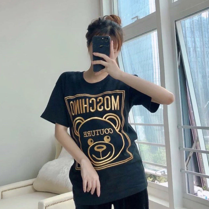 Moschino T Shirt Cartoon Short Sleeve T-Shirt Couple