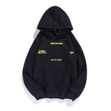 Kanye West Sunday Service Hoodie Big Talker Slogan Puff Print Hooded Fleece-Lined Couple