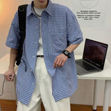 Men's Shirts Small Plaid Short Sleeve