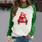 Valentine's Day T Shirts Couples Pullover round Neck Women's Long-Sleeved T-shirt