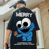 Men T-Shirts Cartoon Printed Half Sleeve