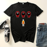 Squid Game Costume 2D Digital Creative Printing Casual Short Sleeve T-shirt