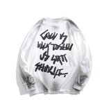 Crew Neck Sweatshirts for Men Men's Autumn Hip Hop Print Sweater Men's Casual Crew Neck T-shirt