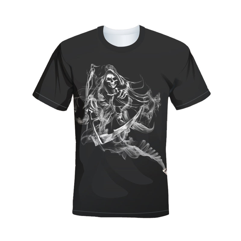 Skull T Shirt 3D Digital Printing Loose