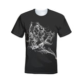 Skull T Shirt 3D Digital Printing Loose
