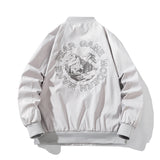 Varsity Jacket Embroidered Flight Suit Thin Stand Collar