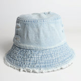 Denim Bucket Hat Fishing Cap Cotton Print Fisherman Hat Female Burr Fashion Sun Hat