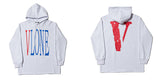Vlone Hoodie Autumn And Winter Clothes Black And White Large V-Shaped Female Men And Women Couple Hooded Sweater