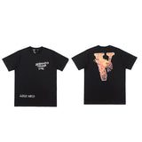 Vlone T Shirt Loose Men'S And Women'S Reflective T-Shirt Summer
