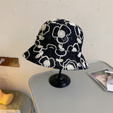 Women Bucket Hat Large Brim Fisherman Breathable Lace Screen Flowers