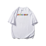 Men T Shitrs Creative Flower Letter Printed Leisure