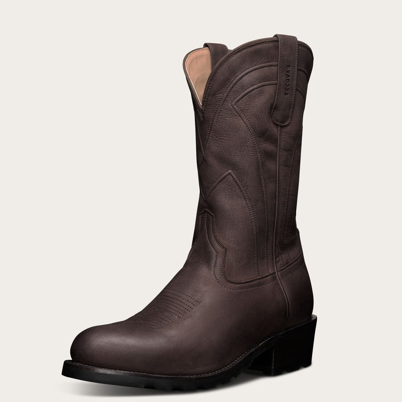 Western Shoes Autumn and Winter Men's Shoes round Toe Mid-Calf Sleeve Personality Men's Boots