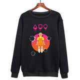 Squid Game Costume Loose Long Sleeve Crew Neck Sweater Women