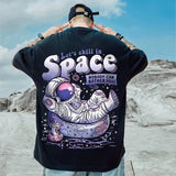 Men T-Shirts Loose Half Sleeve Bear Print