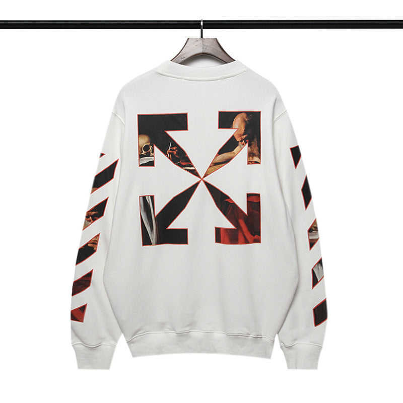 Off White Sweatshirts Off Crew Neck Pullover Sweatshirt Ow Terry Coat