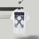 Off White T Shirt Ow Men'S Short Sleeve Tshirt Cotton Round Neck Loose Owt