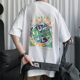Men T-Shirts Printed Loose Half Sleeve Top