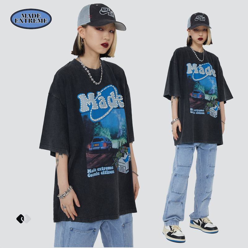 Y2g Shirts for Boys Summer Sleeve Printing T-shirt Bottoming Shirt