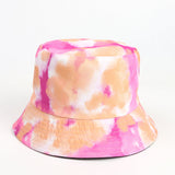 Bucket Hat Fishing Cap Cotton Print Fisherman Hat Double-Sided Tie-Dye Color Printing Fashion Sun Hat