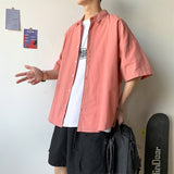 Men Shirts Shirt Coat Loose Solid Color
