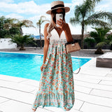 Nine Britton Dress Sexy Floral Halter Dress