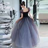 Mauve Dress Bridesmaid Autumn and Winter Banquet Evening Dress