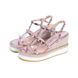 Platform Heels for Women Summer Rivet High Heels